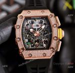 Richard Mille RM 11-03 Flyback Automatic Watches Rose Gold Diamond-set
